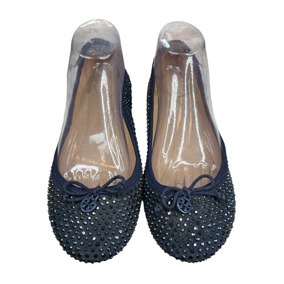 Tory Burch Women’s Rhinestone Blue Slip On Ballet Flats Size US 9 - Picture 7 of 10